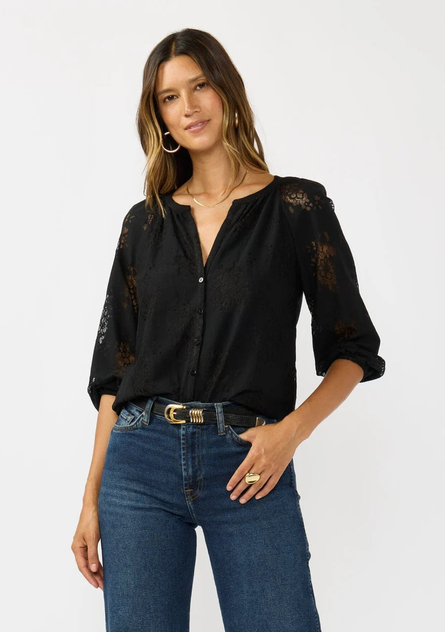 FLORAL RAGLAN SLEEVE BLOUSE