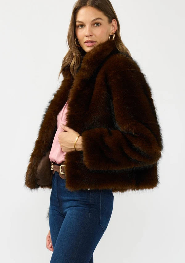 FAUX FUR CROP JACKET