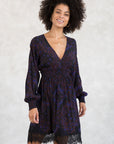 PAISLEY SMOCKED WAIST DRESS