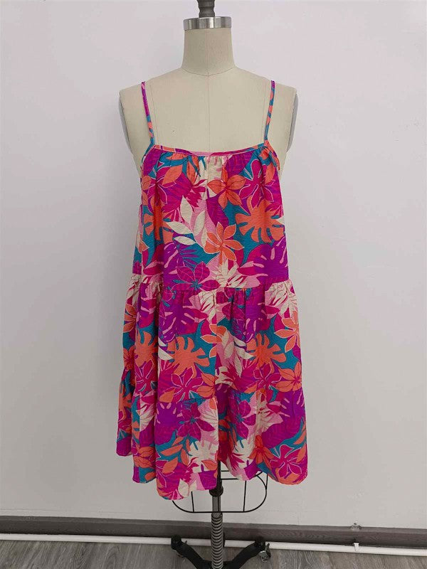 TROPICAL TIERED SUNDRESS