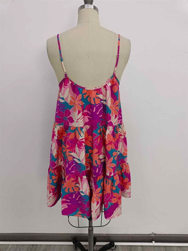 TROPICAL TIERED SUNDRESS