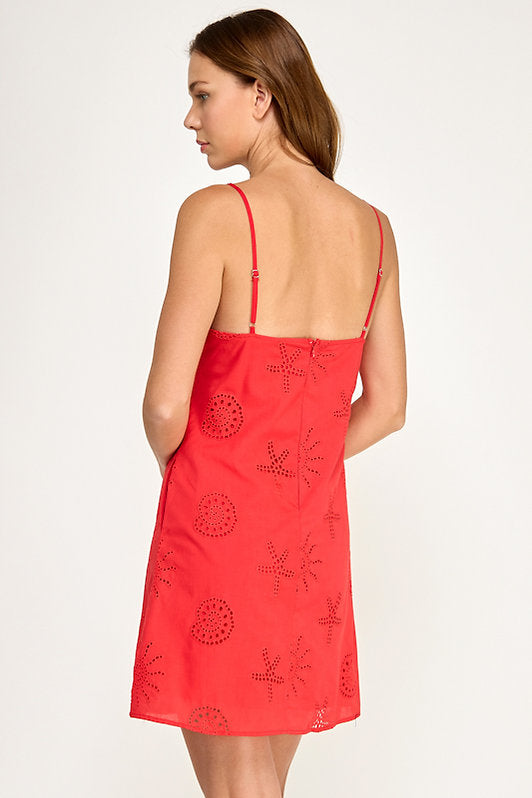 SEASIDE EMBROIDERED DRESS