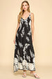 LEAF PRINT MAXI SUNDRESS
