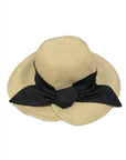 STRAW CLOCHE WITH BOW