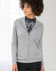 OPEN KNIT BACK HOODIE