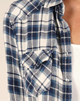 SNAP BUTTON PLAID SHIRT