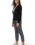 IONI KNIT CARDI WITH OVERSIZE LAPEL