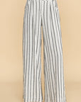 MIXED STRIPE WIDE LEG PANT