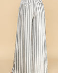 MIXED STRIPE WIDE LEG PANT