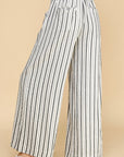 MIXED STRIPE WIDE LEG PANT