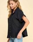 COTTON GAUZE SHORT SLEEVE SHIRT