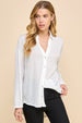 SEQUIN V-NECKV BUTTON DOWN SHIRT