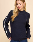 SINGLE STRIPE SLEEVE SWEATER