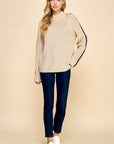 SINGLE STRIPE SLEEVE SWEATER