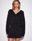 JACQUELYN EYELASH STRIPE CARDIGAN