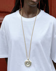 NICO MIRROR PENDANT ROPE NECKLACE