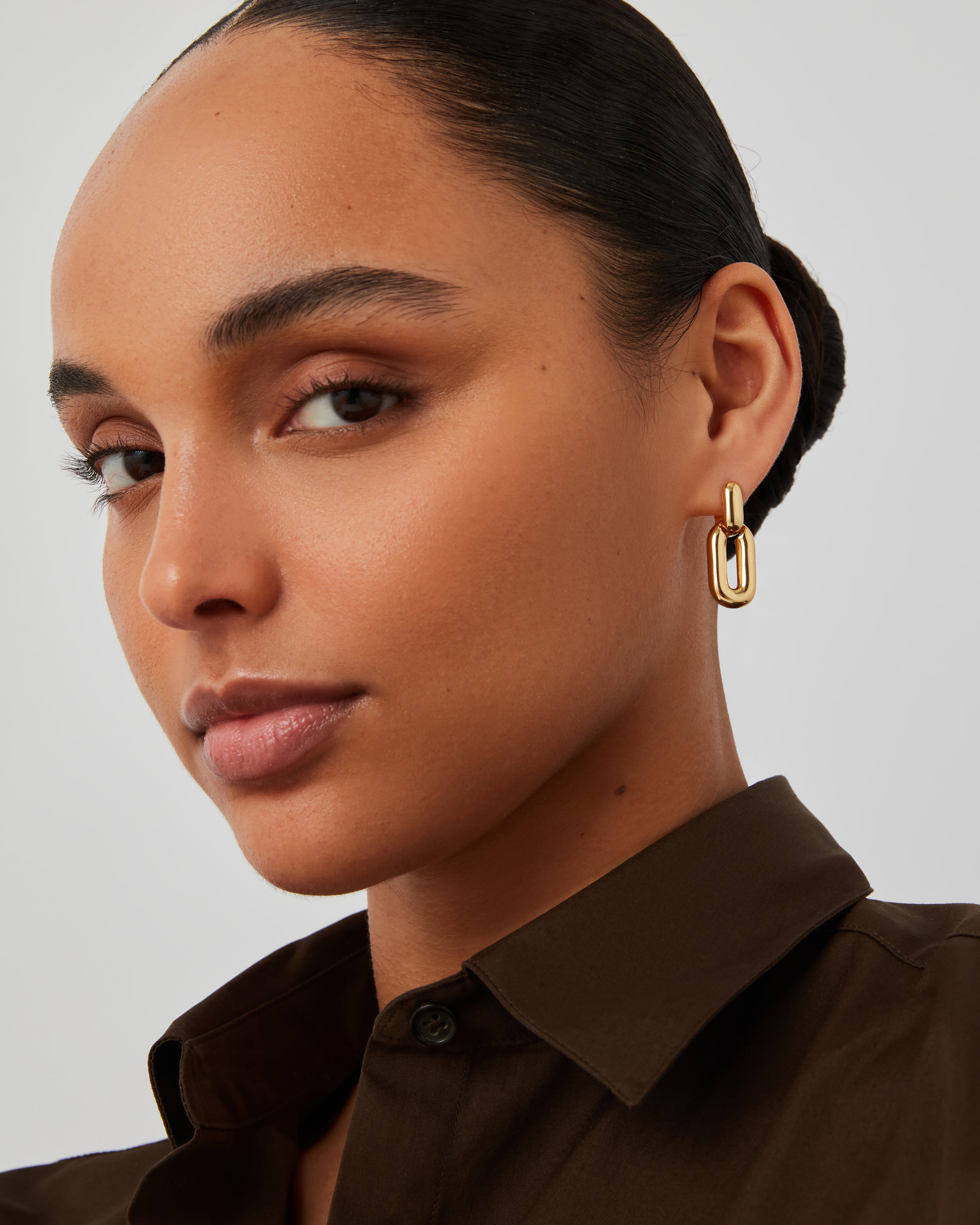 PUFFY DETACHABLE LINK EARRINGS