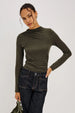 JOELLE BRUSHED TISSUE JERSEY DRAPED TOP