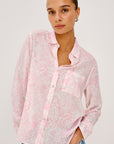 JOSEPHINE MIXED ANIMAL LONG SLEEVE SHIRT
