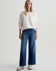 SAIGE WIDE LEG CROP IN WATERMIST