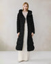 JUDY-L ASYMMETRIC STRETCH DOWN MAXI COAT