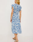 JUNI JASMINE PRINT DRAWSTRING WAIST DRES