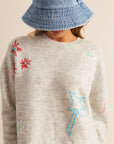 JET TROPICAL EMBROIDERED PULLOVER