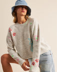 JET TROPICAL EMBROIDERED PULLOVER