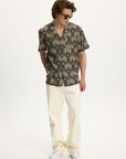 DAMASK PALM LINEN YACHT SHIRT 2.0