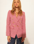 LAURENT HOUNDSTOOTH BLAZER