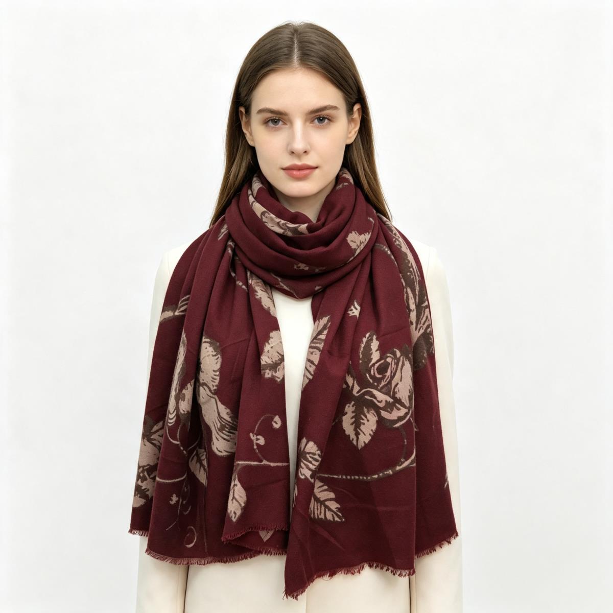 BURNISHED BOTANICAL SCARF