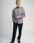 LEAVES PRINT TWILL SHIRT