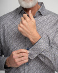 LEAVES PRINT TWILL SHIRT