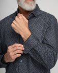 LEAVES PRINT TWILL SHIRT