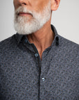 LEAVES PRINT TWILL SHIRT