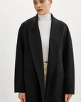 THARA SHAWL COLLAR DOUBLE FACE WOOL COAT