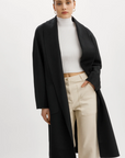 THARA SHAWL COLLAR DOUBLE FACE WOOL COAT