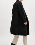 THARA SHAWL COLLAR DOUBLE FACE WOOL COAT