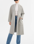 THARA SHAWL COLLAR DOUBLE FACE WOOL COAT