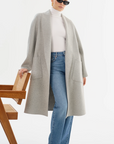 THARA SHAWL COLLAR DOUBLE FACE WOOL COAT