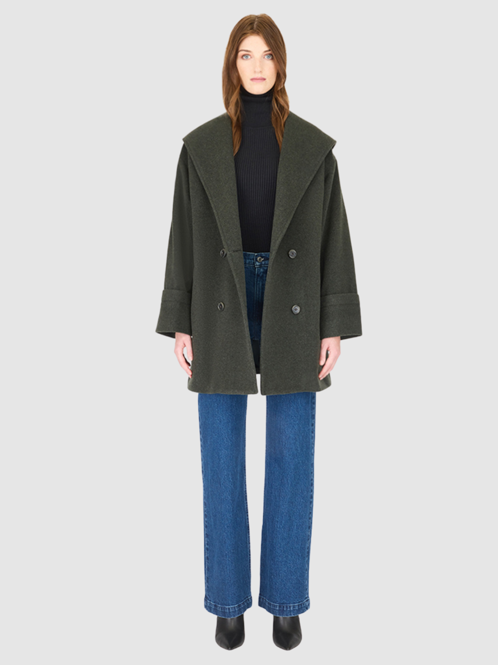 LEAH HOODED WOOL COAT