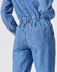 IDA LIGHT BLUE DENIM LONG SLEEVE JUMPSUIT