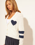 MADDOX VARSITY HEART CARDI
