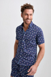 DAIQUIRI PRINT SHORT SLEEVE SHIRT - Navy Pattern