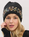 FLECKED BORDER BEANIE