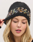 FLECKED BORDER BEANIE
