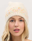 FLECKED BORDER BEANIE