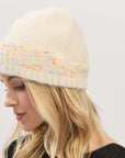 FLECKED BORDER BEANIE