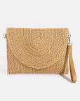 STRIPED CURVED FLAP CLUTCH