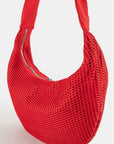 KNOT STRAP MESH CRESCENT BAG